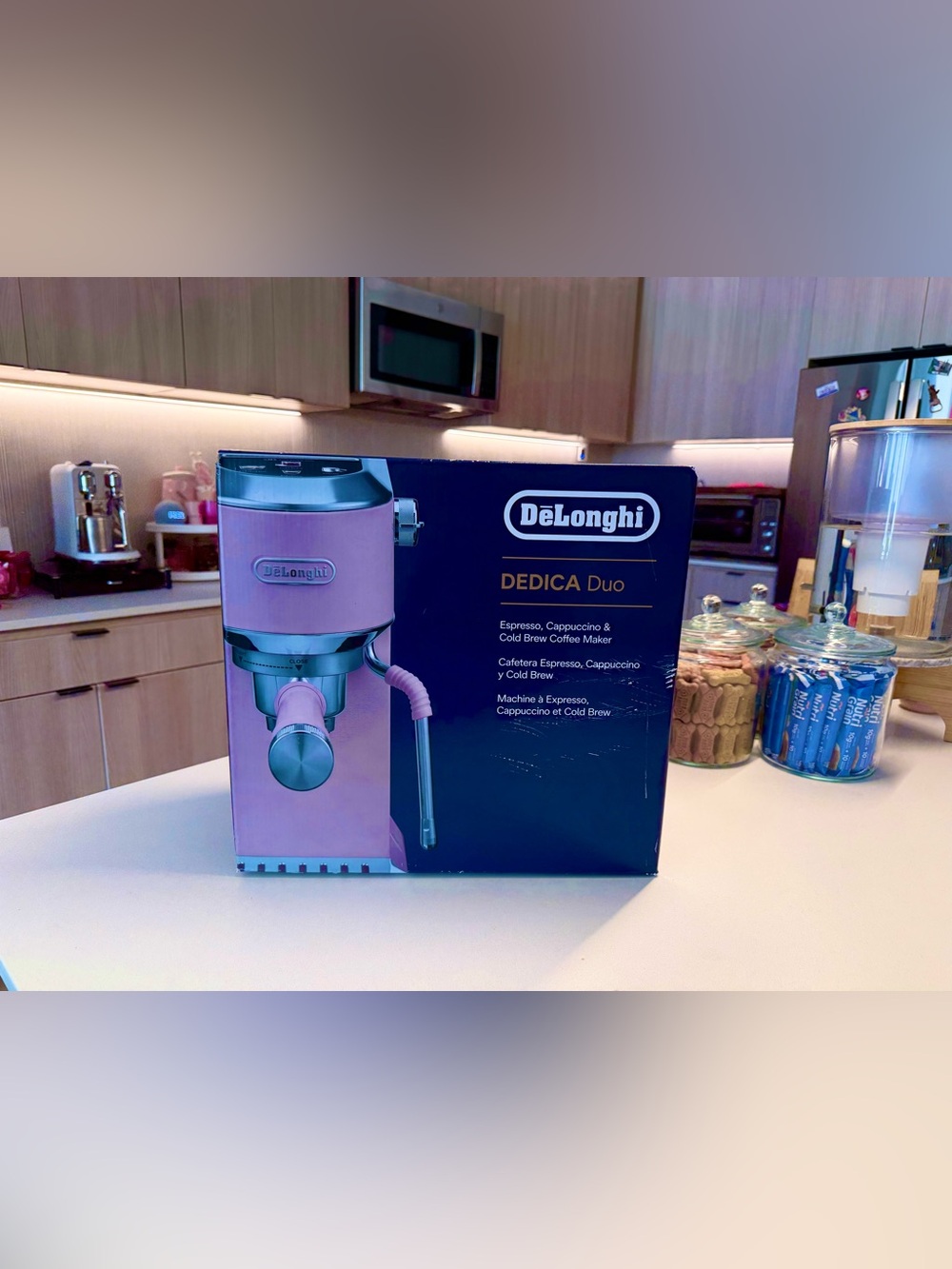 DeLonghi Dedica Duo Espresso & Cold Brew Coffee Maker - Pink